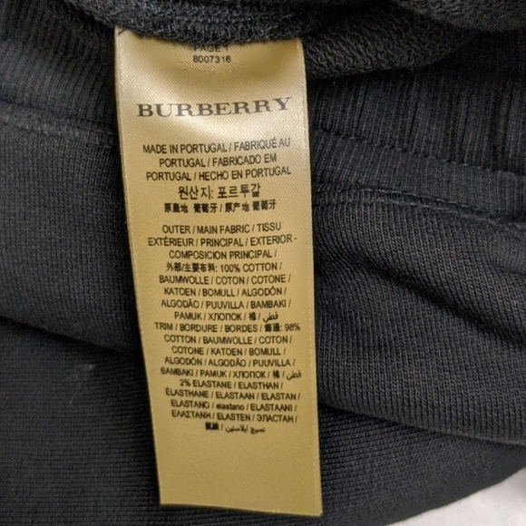 Burberry Sweatpants Men's Black - Brand New! Sz L - Picture 9 of 11